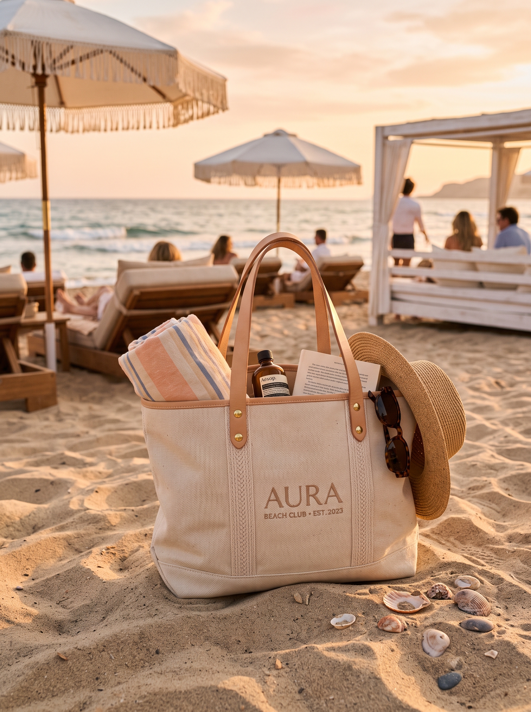 Canvas Beach Tote